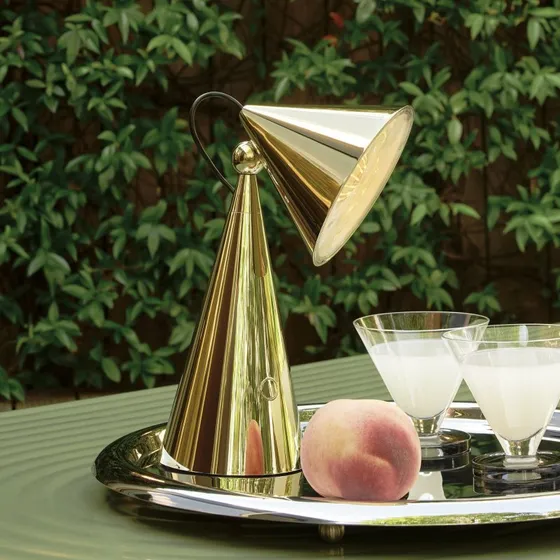 Lampada da tavolo Pose Oro Tom Dixon Ricaricabile