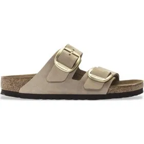 Birkenstock Arizona Big Buckle Sandali in Pelle Nubuck Beige