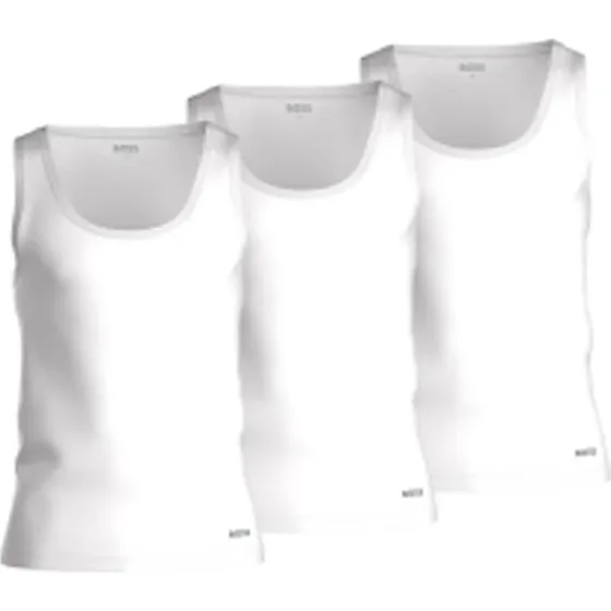 Hugo Boss Canotte Regular Fit in Cotone - Confezione da 3, Bianco, XXL