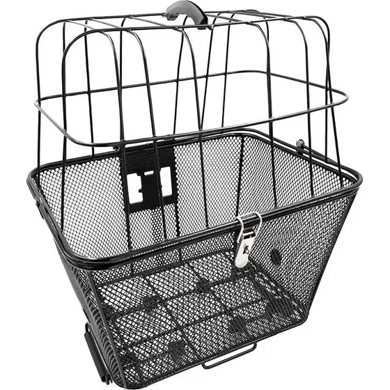MV Tek Cestino Anteriore per Animali in Acciaio Nero