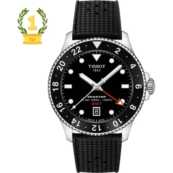 Tissot Seastar 1000 Quartz GMT 40mm Acciaio Oro