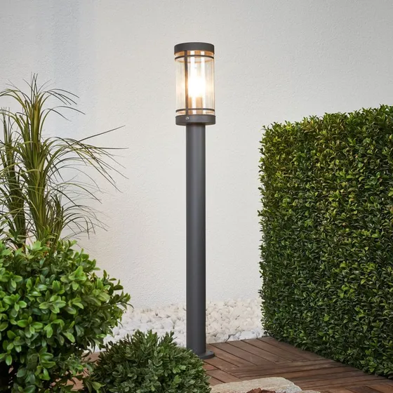Lindby Lampada da Giardino Djori Grigio Scuro in Acciaio Inox