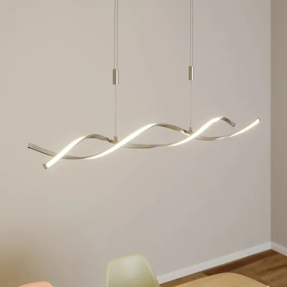 Auron Lindby Lampada a Sospensione LED Nichel e Bianco