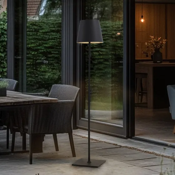 Lucande Lampada da Terrazza Andrei, Grigio, 150 cm, IP54, E27