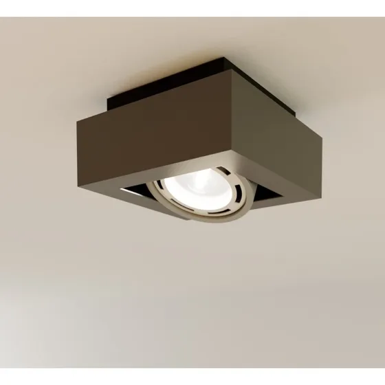 Ronka 1 Plafoniera Grigio Scuro con Inserto Orientabile GU10