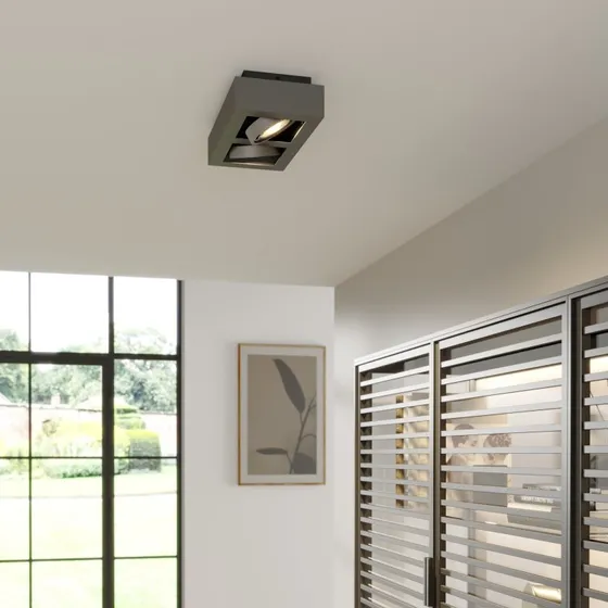 Arcchio Faretto da soffitto Ronka 2 luci, 34 cm, grigio, GU10
