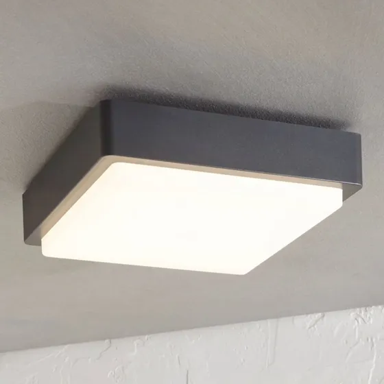 Plafoniera LED Esterna Lindby Nermin, 22 cm, IP65, Angolare