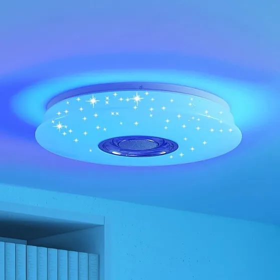 Plafoniera LED Lindby Elpida con Altoparlante e Luce RGB