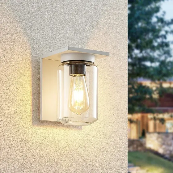 Applique da esterno Semka White Lucande - Design Moderno Bianco