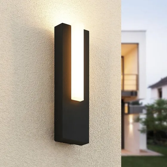 Lucande Applique da Parete Esterna Virgalia Grafite - LED IP65