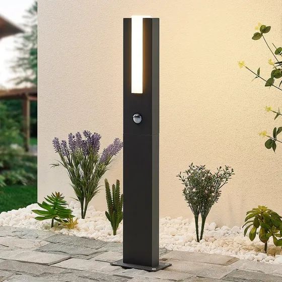 Lucande Lampione LED Virgalia con Sensore di Movimento, 65 cm