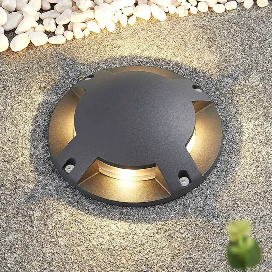 Lindby Cormac 4 LED Spot da Incasso Esterno - Grigio Scuro
