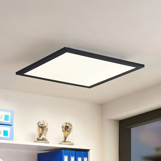 Plafoniera LED Lindby Nelios 40x40 Nero 4000K