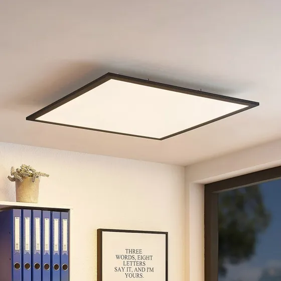 Plafoniera LED Lindby Nelios 62x62 Nero 4000K
