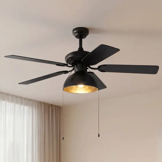 Ventilatore da soffitto Lucande Shamoian con luce, Ø 130 cm