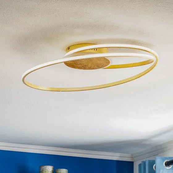 Lindby Plafoniera LED Dorle Oro - Ø 60 cm