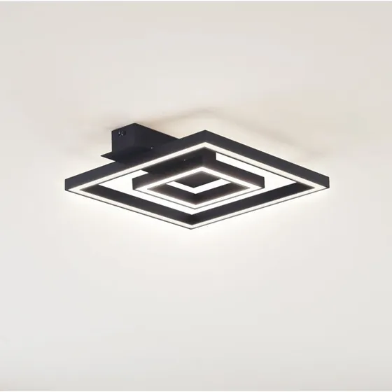 Lindby Plafoniera LED Madamo Nero - 30 cm