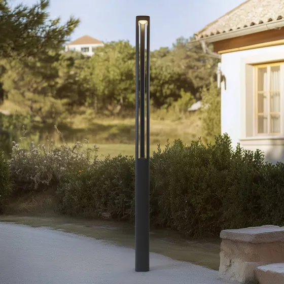 Lucande Zarek Pirron Lampada da Esterno LED Antracite 230 cm