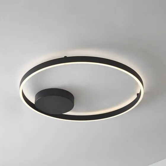 Lucande Plafoniera LED Smart Moise Nera CCT Tuya