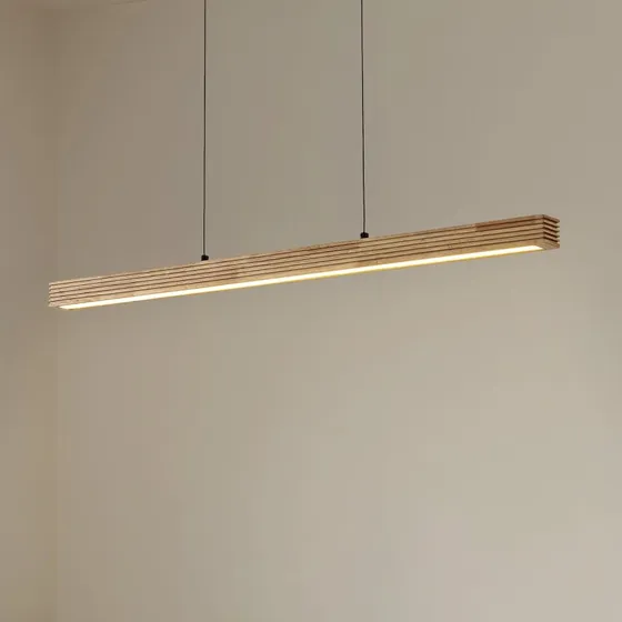 Lucande Lampada LED a sospensione Emara, Rovere, CCT