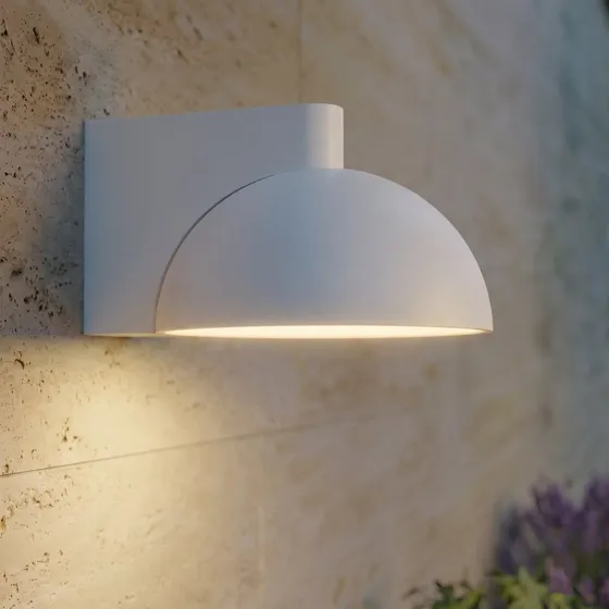 Lucande Applique da esterni LED Velira, grigio chiaro, IP54