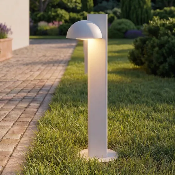 Lucande Lampione a LED Velira 77 cm - Grigio Chiaro - IP44