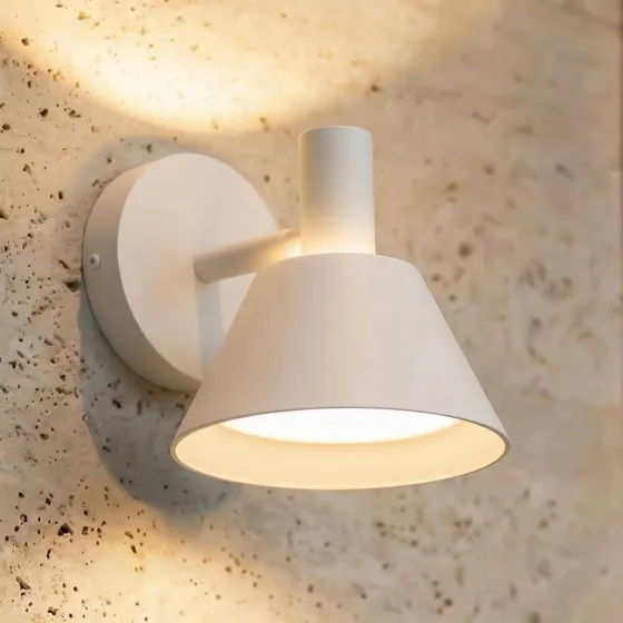 Applique da esterni LED Lucande Tabena, Bianco Opaco, IP44, CCT