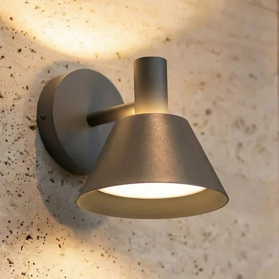 Applique da esterni LED Lucande Tabena, Nero Opaco, IP44, CCT