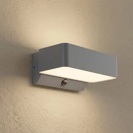Applique da esterni LED Lindby Fando, antracite, con sensore, IP44