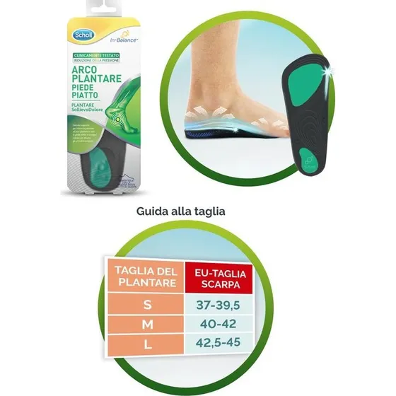 Scholl Plantare Arco M 2 Pezzi