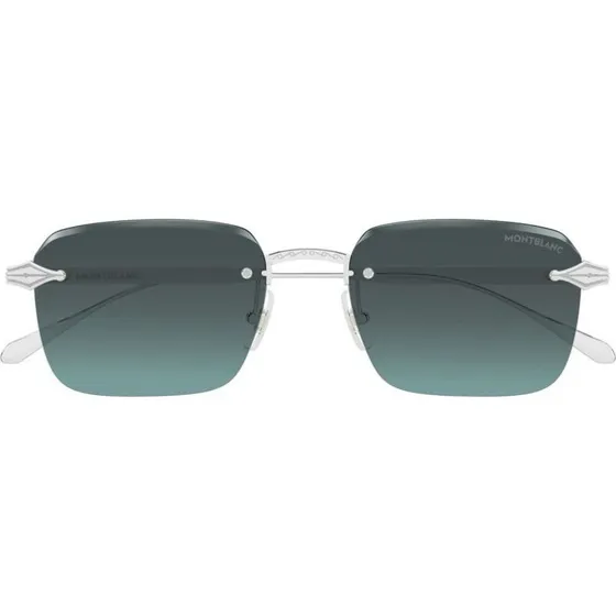 Montblanc MB0456S Occhiali da Sole Uomo Argento Squadrati 54mm