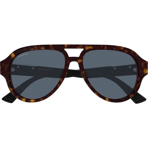 Gucci GG2088S Occhiali da Sole Uomo Pilot Avana Blu 55mm