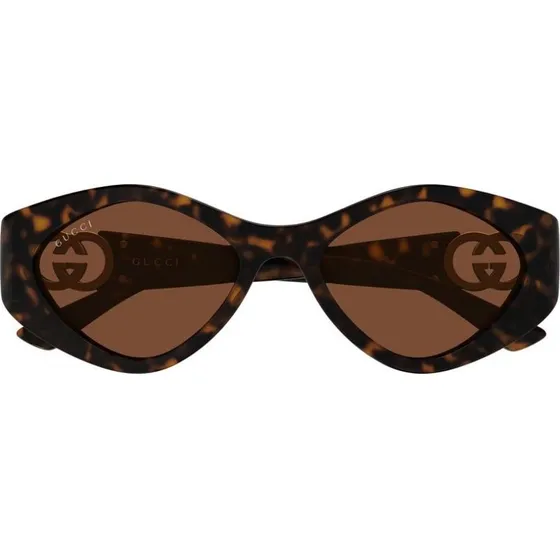 Gucci GG2121S Occhiali da Sole Donna Avana Geometrico Marrone 52mm