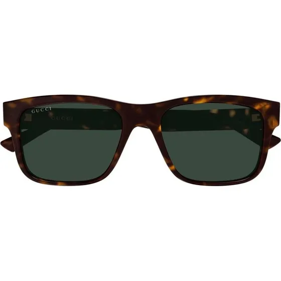 Gucci GG2085S Occhiali da Sole Uomo Squadrati Avana Verde 55mm
