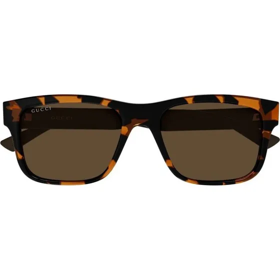Gucci GG2085S Occhiali da Sole Uomo Havana Squadrati Marrone