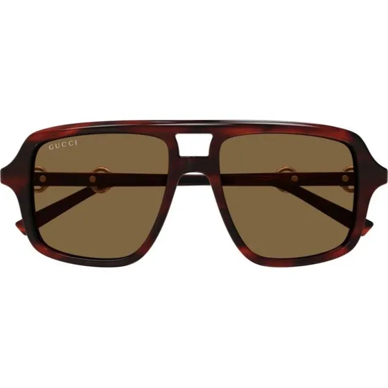 Gucci GG2052S Occhiali da Sole Donna Pilot Avana Marrone 55mm