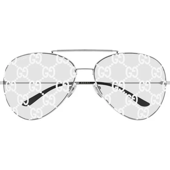 Gucci GG2172S Occhiali da Sole Uomo Pilot Argento