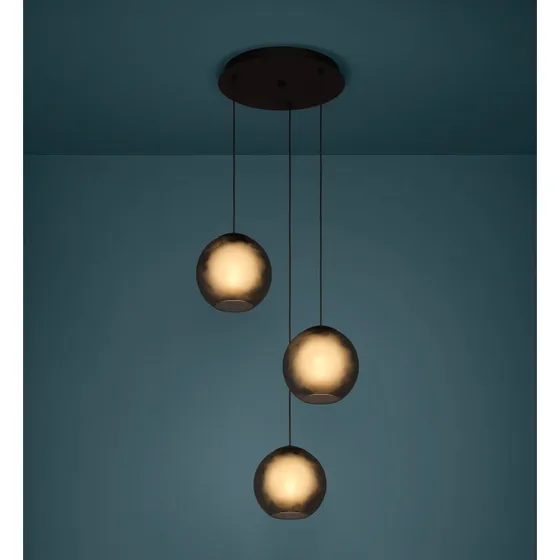 Lampada a sospensione Stars of Light Arangona, grigia, Ø 46 cm