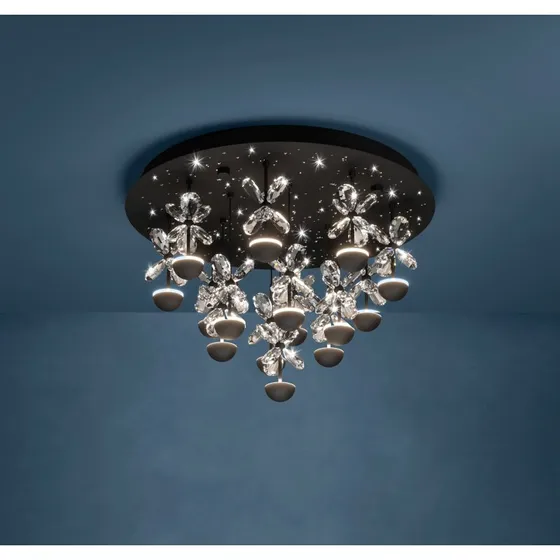 EGLO Stars of Light Pianopoli Plafoniera LED Nera 50 cm