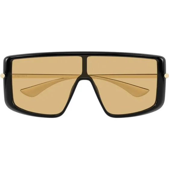 Alexander McQueen AM0524S Occhiali da Sole Mascherina Nero e Marrone