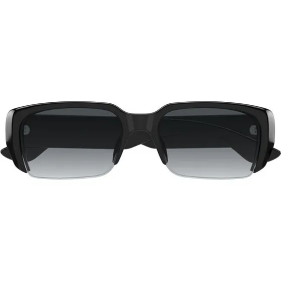 Alexander McQueen AM0532S Occhiali da Sole Rettangolari Nero Grigio