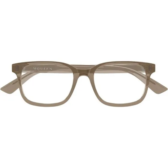 Alexander McQueen AM0541O Occhiali da Vista Uomo Marrone Squadrati