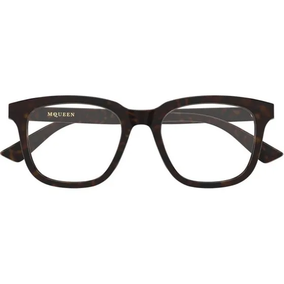 Alexander McQueen AM0539O Occhiali da Vista Donna Squadrati Avana
