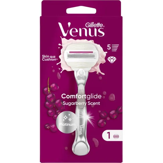 Gillette Venus ComfortGlide Sugarberry Rasoio da donna con 1 testina