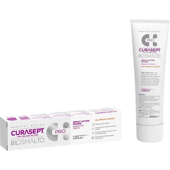 Curasept Biosmalto Pro Mousse Protettiva per Denti Sensibili 50 ml
