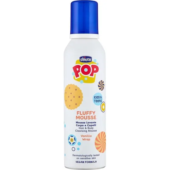 Chicco Pop Schiuma Detergente alla Vaniglia Corpo e Capelli 200 ml