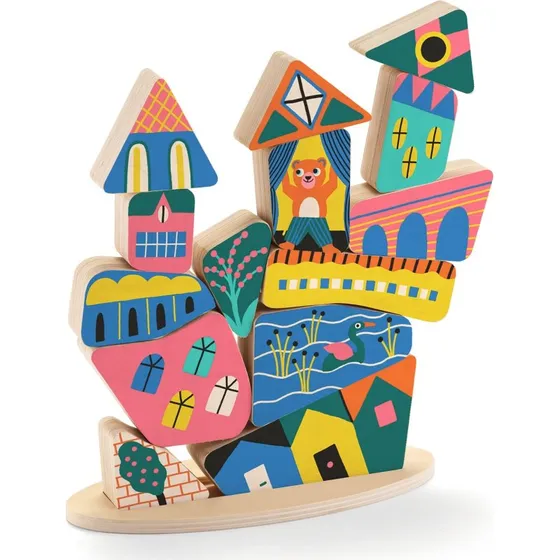 Djeco Ze Stakaboom Gioco di Equilibrio in Legno