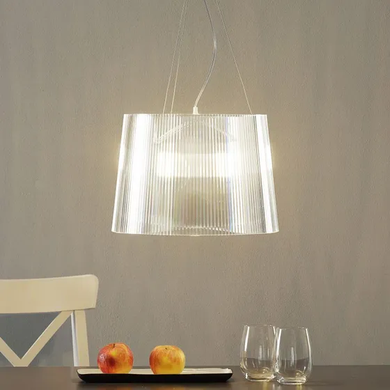 Kartell Gè Lampada a Sospensione LED Trasparente Plissettata