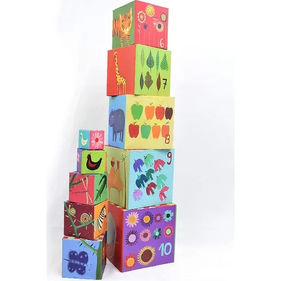 Djeco Cubi Impilabili Natura & Animali