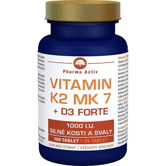 Pharma Activ Vitamina K2 MK7 + D3 Forte